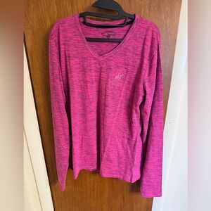 New w/tags, size XL long sleeve Beverly Hills Polo Club athletic tee, pink/blue